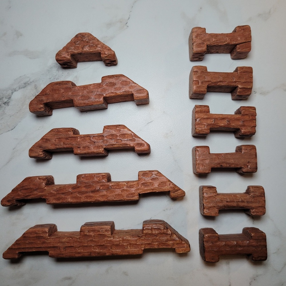Halsam American Logs Square Tapered Angle‎ Vintage Wooden Replacement Pieces